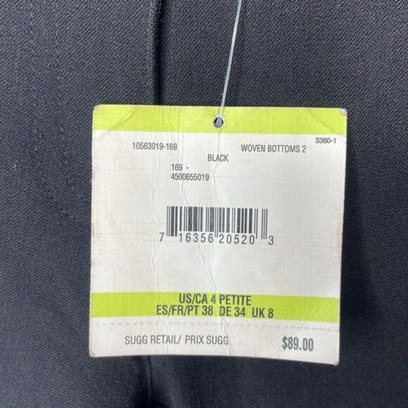 ANNE KLEIN WOMENS Size 4P ANKLE PANTS IN BLACK - Picture 5 of 8